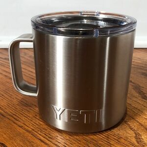 Yeti Rambler 14oz "Stainless Steel" Mug With Lid